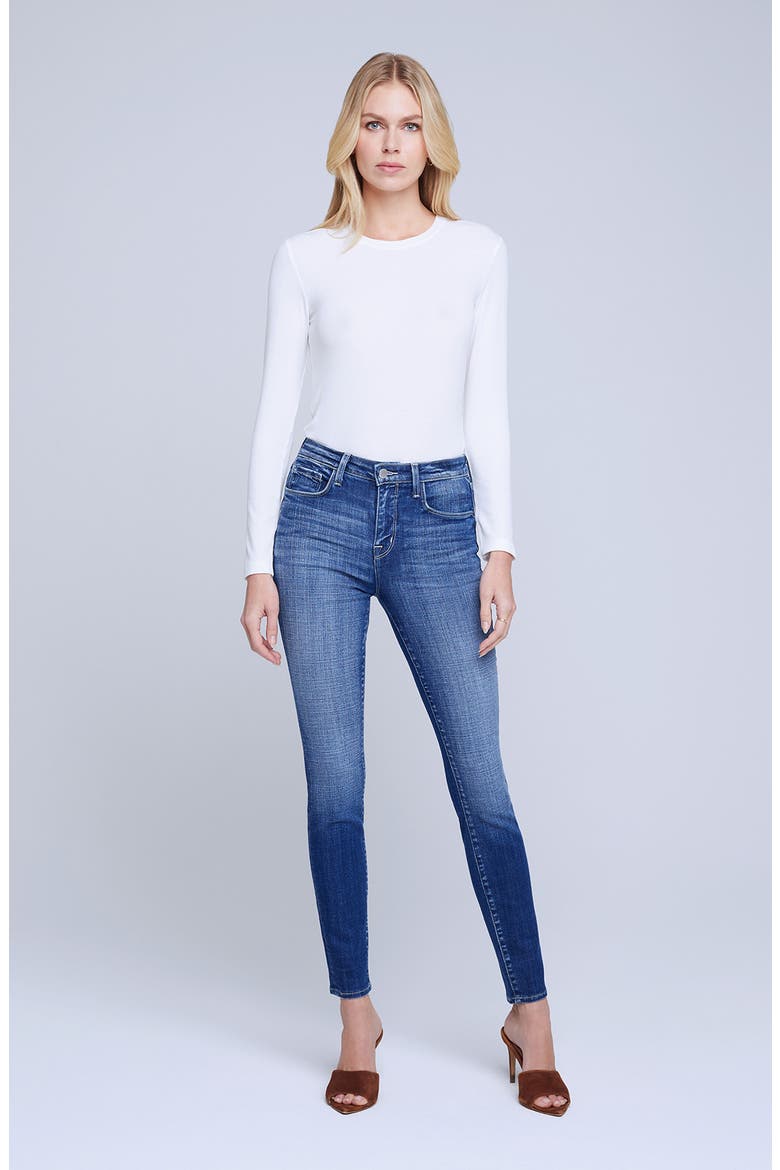Marguerite High Waist Skinny Jeans, Alternate, color, CASTAIC