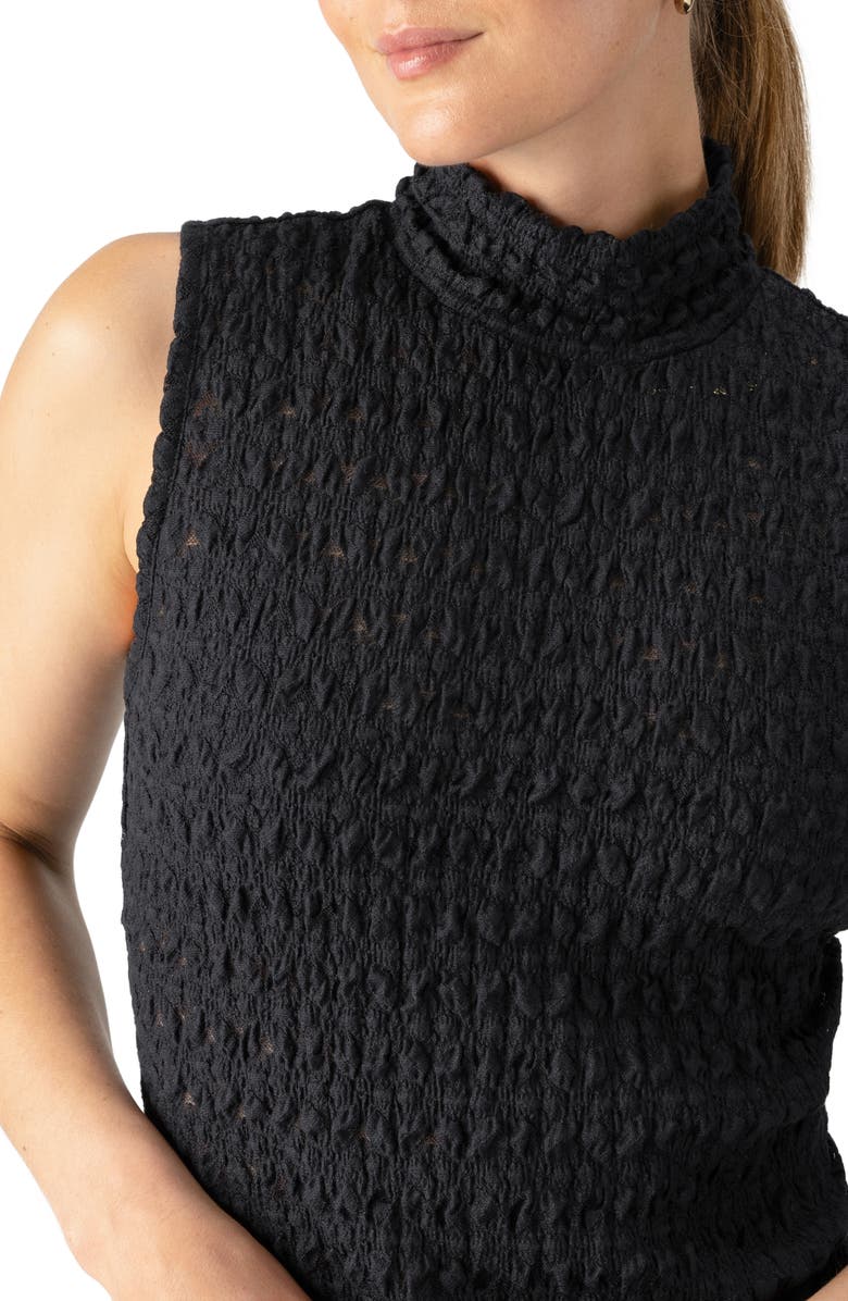 Sanctuary Pucker Up Sleeveless Mock Neck Top, Alternate, color,