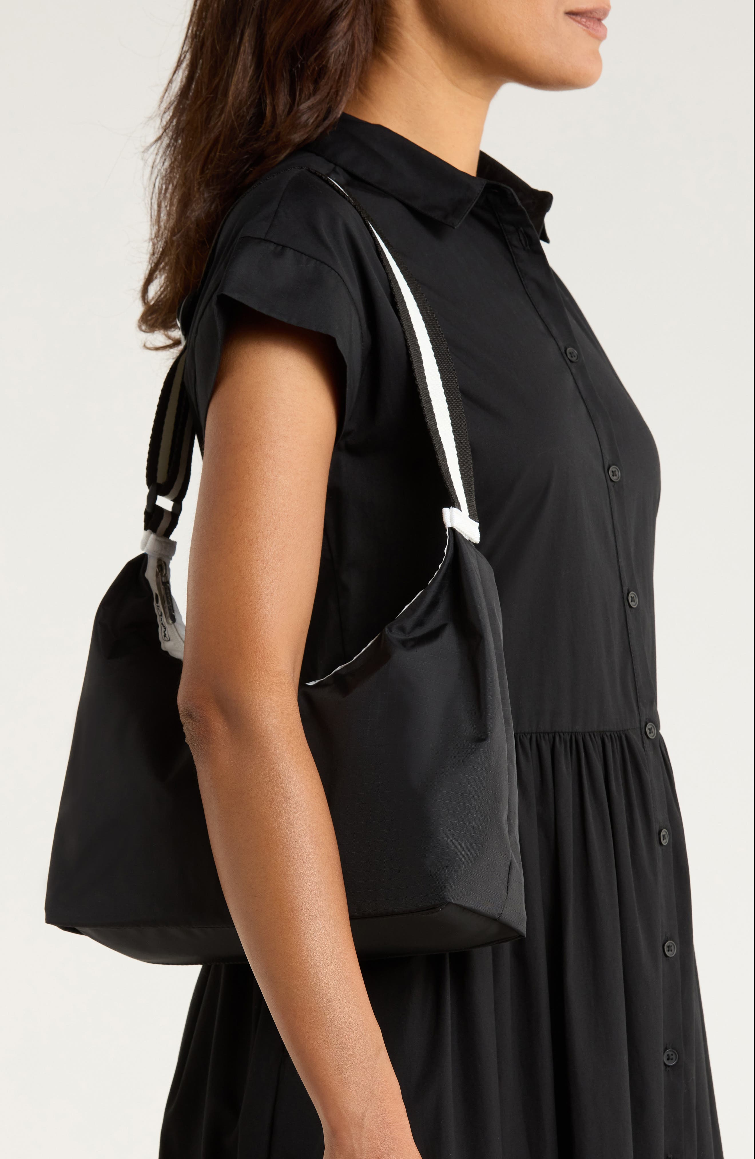 LeSportsac Crescent Nylon Shoulder Bag, Alternate, color, Spectator Black