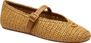 COACH Sculpted C Raffia Mary Jane Flat