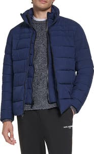 KARL LAGERFELD PARIS Quilted Midweight Puffer Jacket