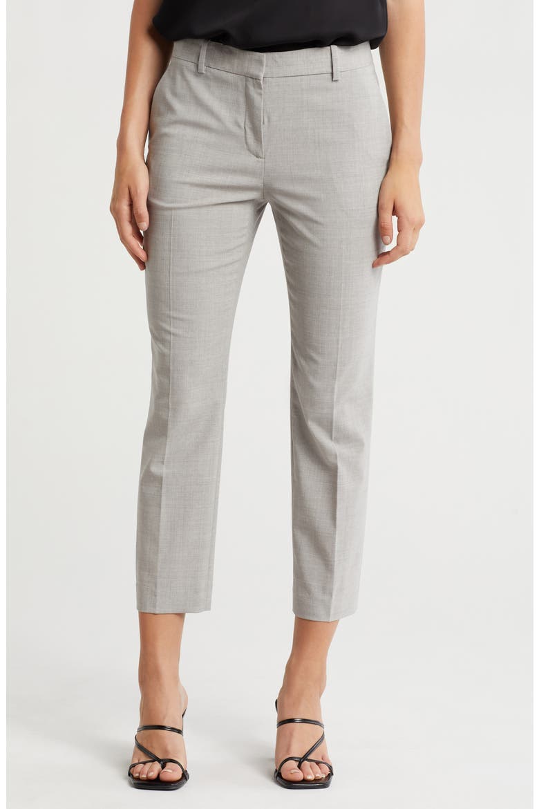 Treeca Stretch Wool Pants, Main, color, LIGHT GREY MELANGE