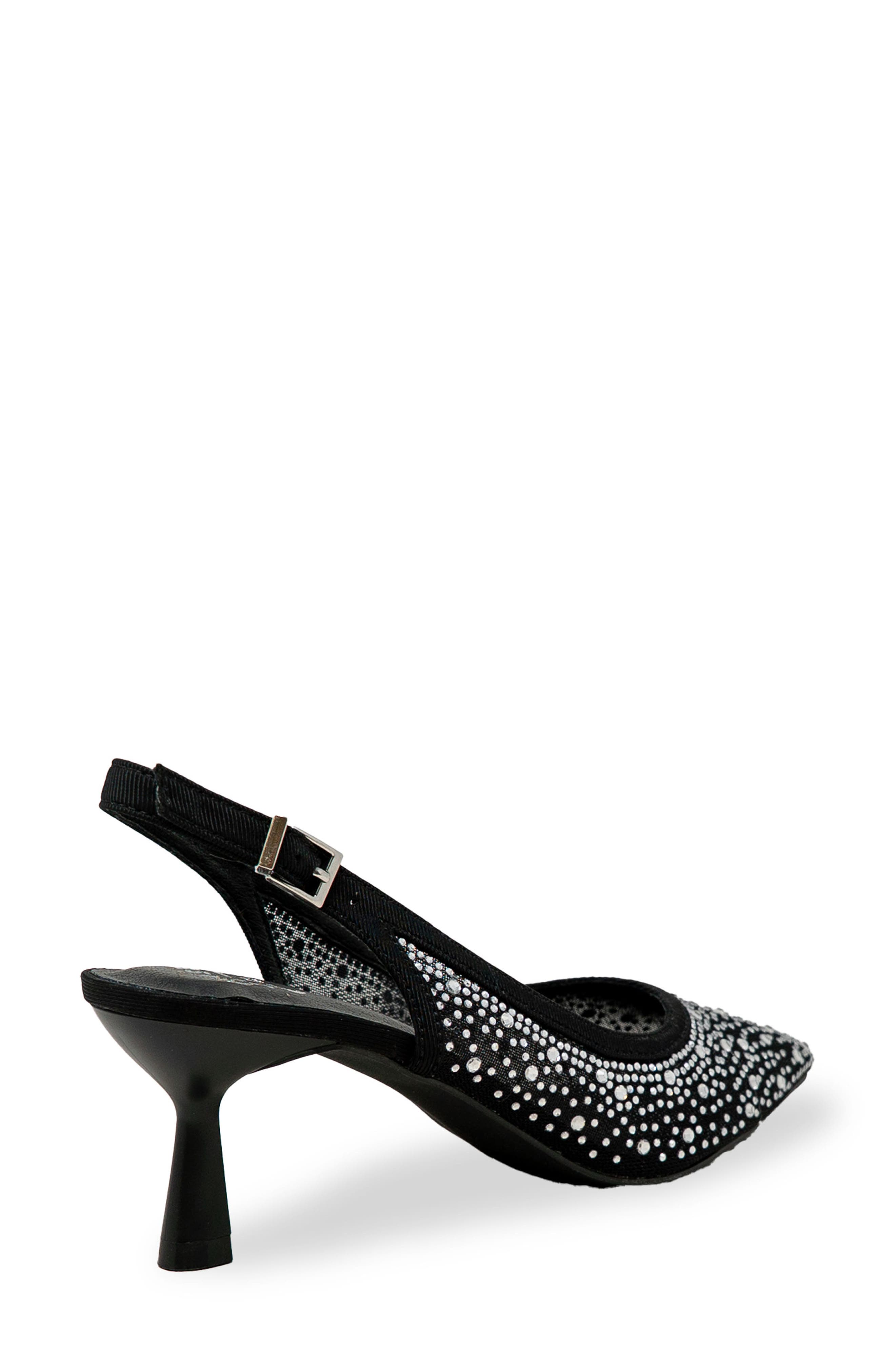 CHASE AND CHLOE Pointed Toe Slingback Pump, Alternate, color, Black