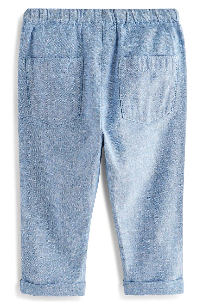 Kids' Linen & Cotton Chambray Drawstring Pants, Alternate, color, BLUE