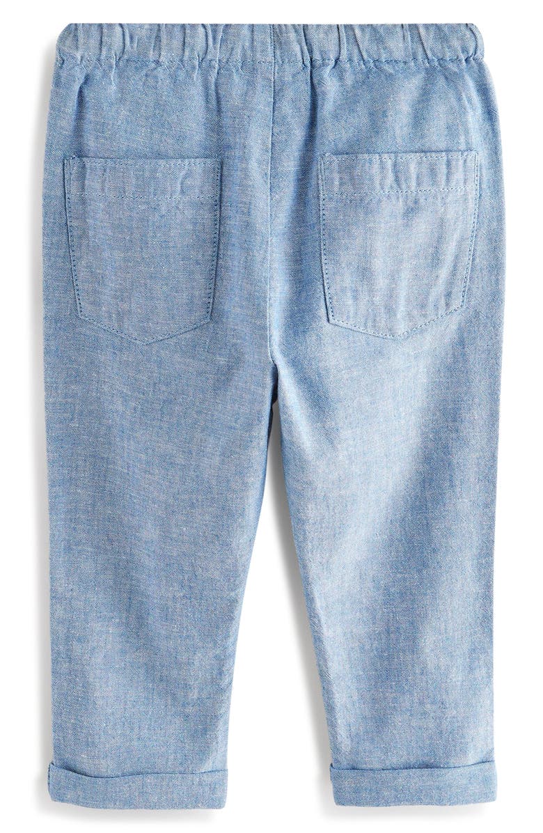 NEXT Kids' Linen & Cotton Chambray Drawstring Pants, Alternate, color,