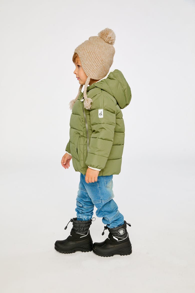PrimaLoft Hooded Winter Jacket, Alternate, color, Olive Green