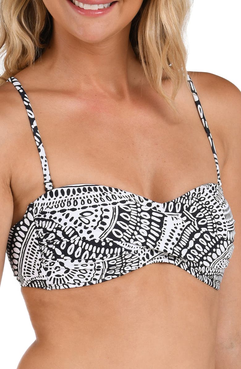La Blanca Dream Catcher Twist Front Convertible Bikini Top, Alternate, color, Ivory