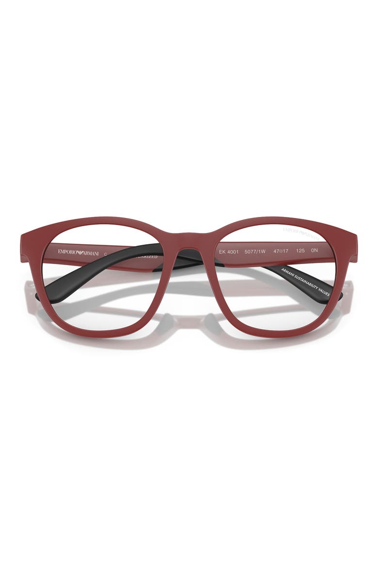 47mm Phantos Optical Glasses, Alternate, color, MATTE RED / CLEAR