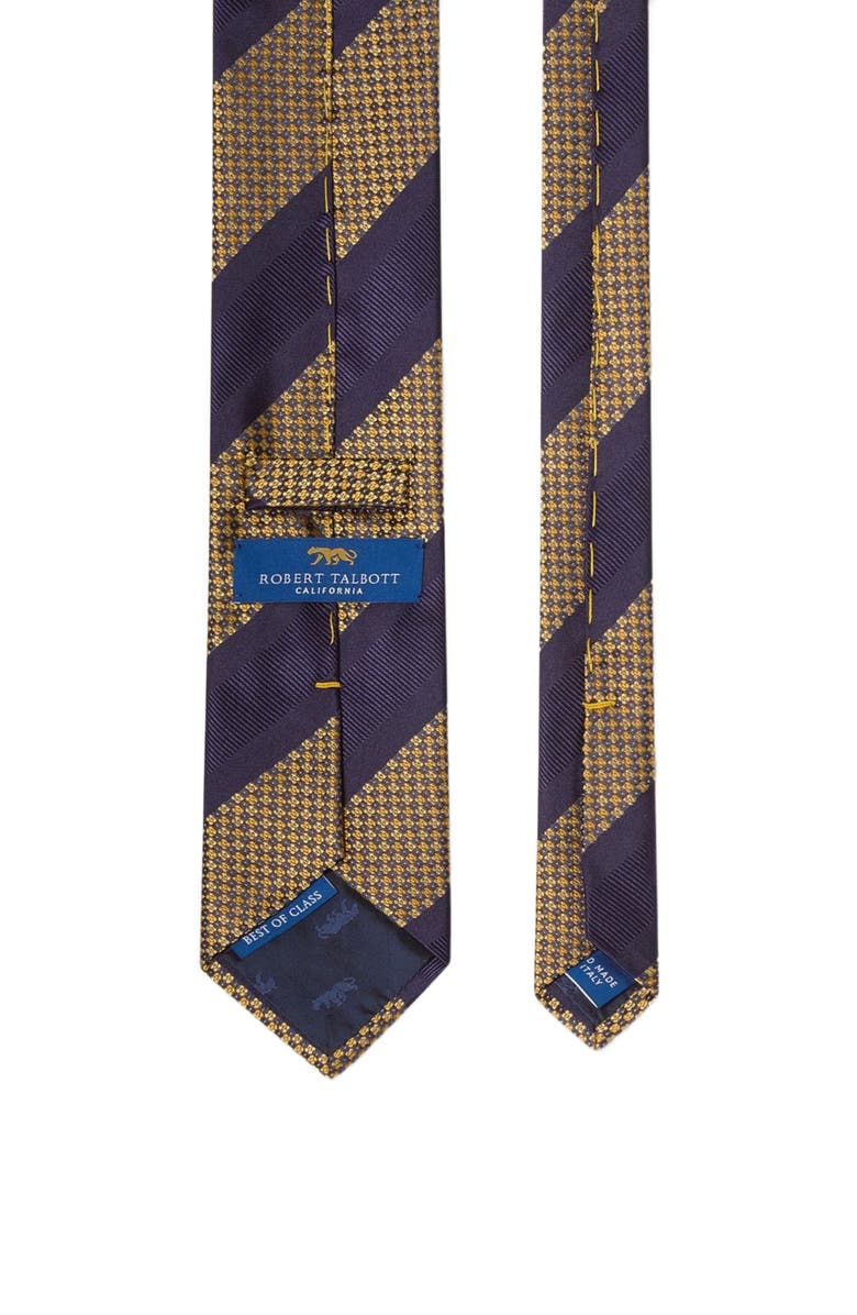 Robert Talbott Robert Neat Repp Necktie, Alternate, color, Yellow