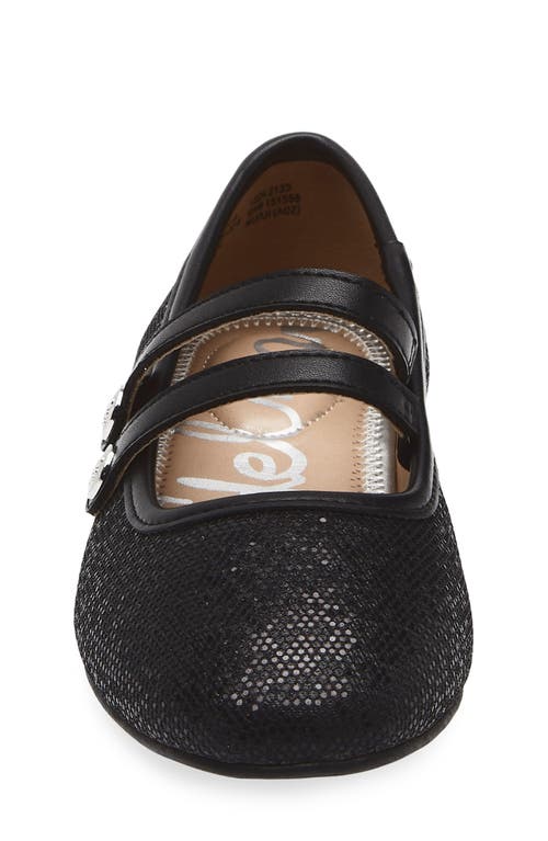 Sam Edelman Kids' Maeve Button Mary Jane Flat In Black