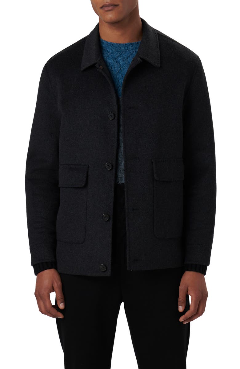 Bugatchi Pickstitch Wool Blend Jacket, Main, color,