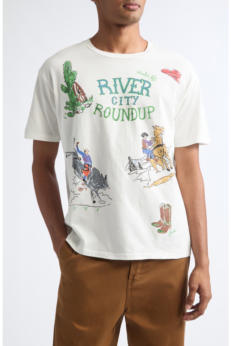 River City Cotton Graphic T-Shirt, Main, color, CREAM