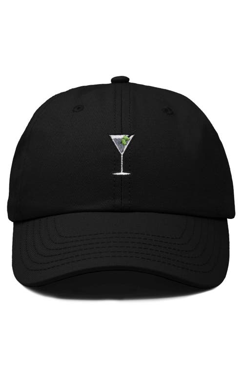 Dalix Martini Embroidered Casual Cap In Black