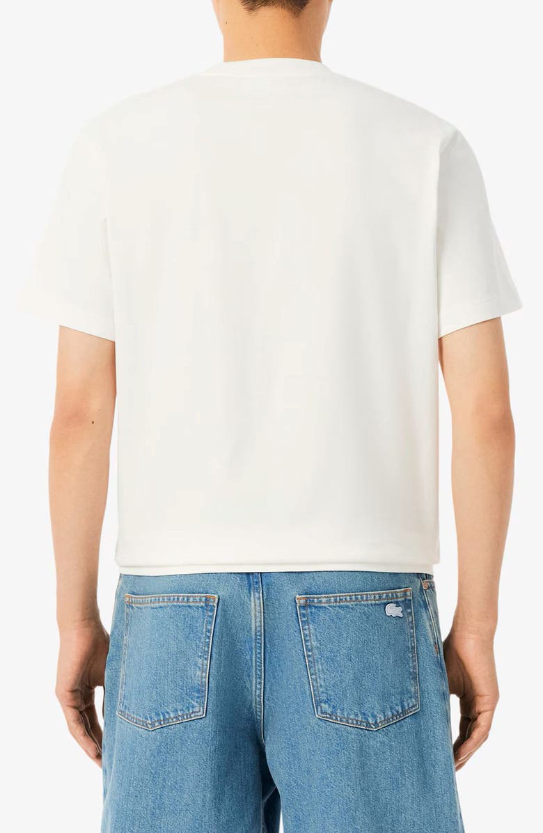 Lacoste Landscape Crocodile Heavy Pima Cotton Jersey T-Shirt, Alternate, color, Flour