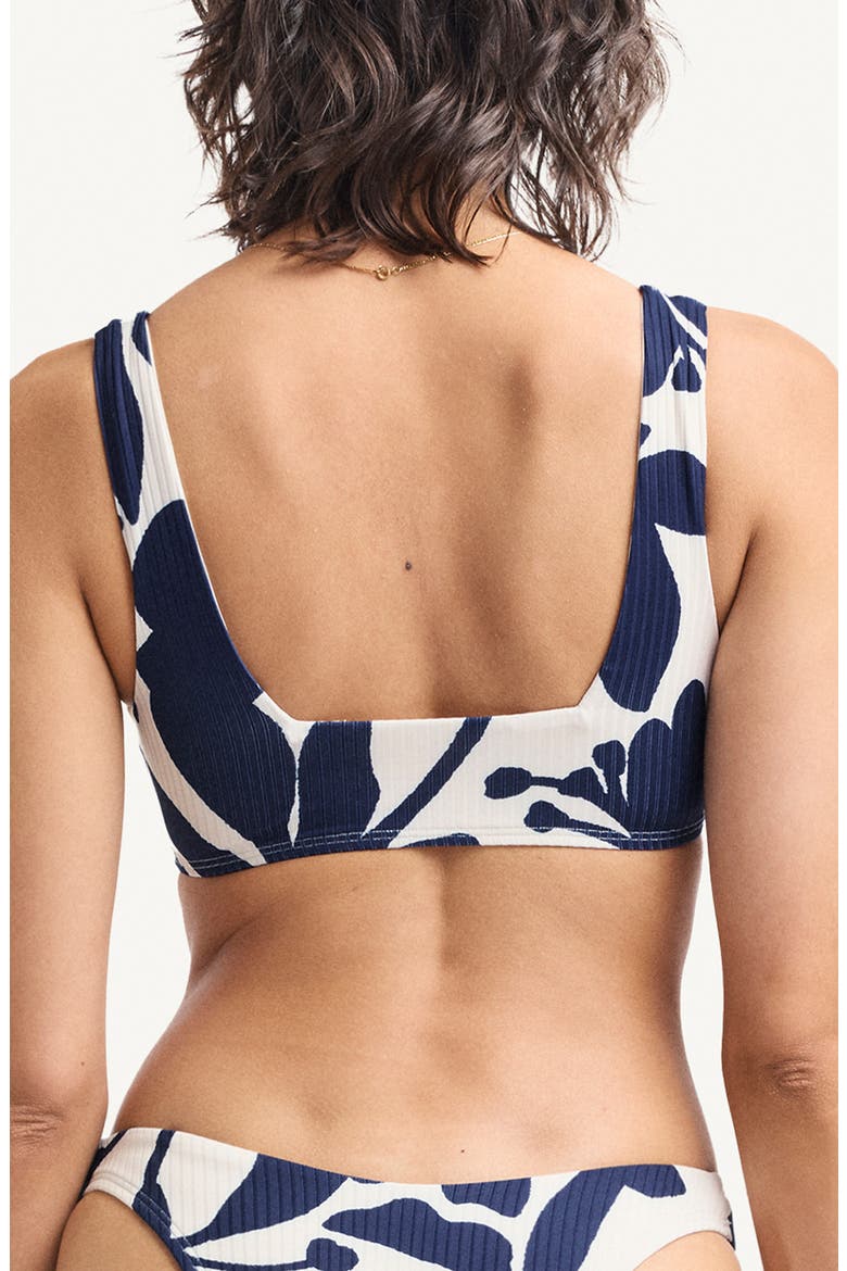 Mika Rib Bralette Bikini Top, Alternate, color, NIGHT FLOWER