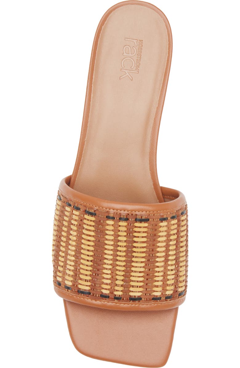 NORDSTROM RACK Ilene Woven Kitten Heel Sandal, Alternate, color, Tan Natural Multi