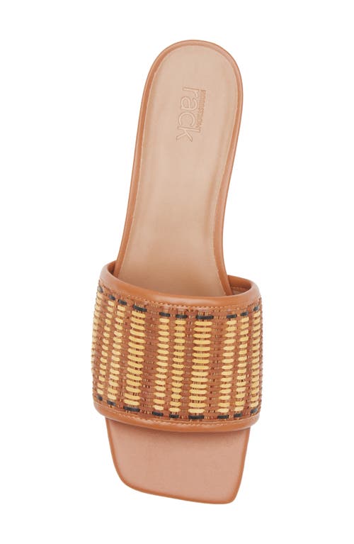 Nordstrom Rack Ilene Woven Kitten Heel Sandal In Tan Natural Multi