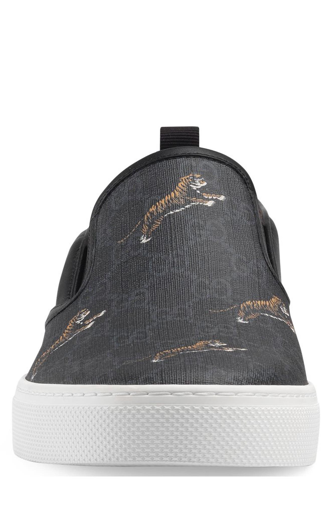 Gucci Tiger PrintSlip-On Sneaker, Alternate, color, 