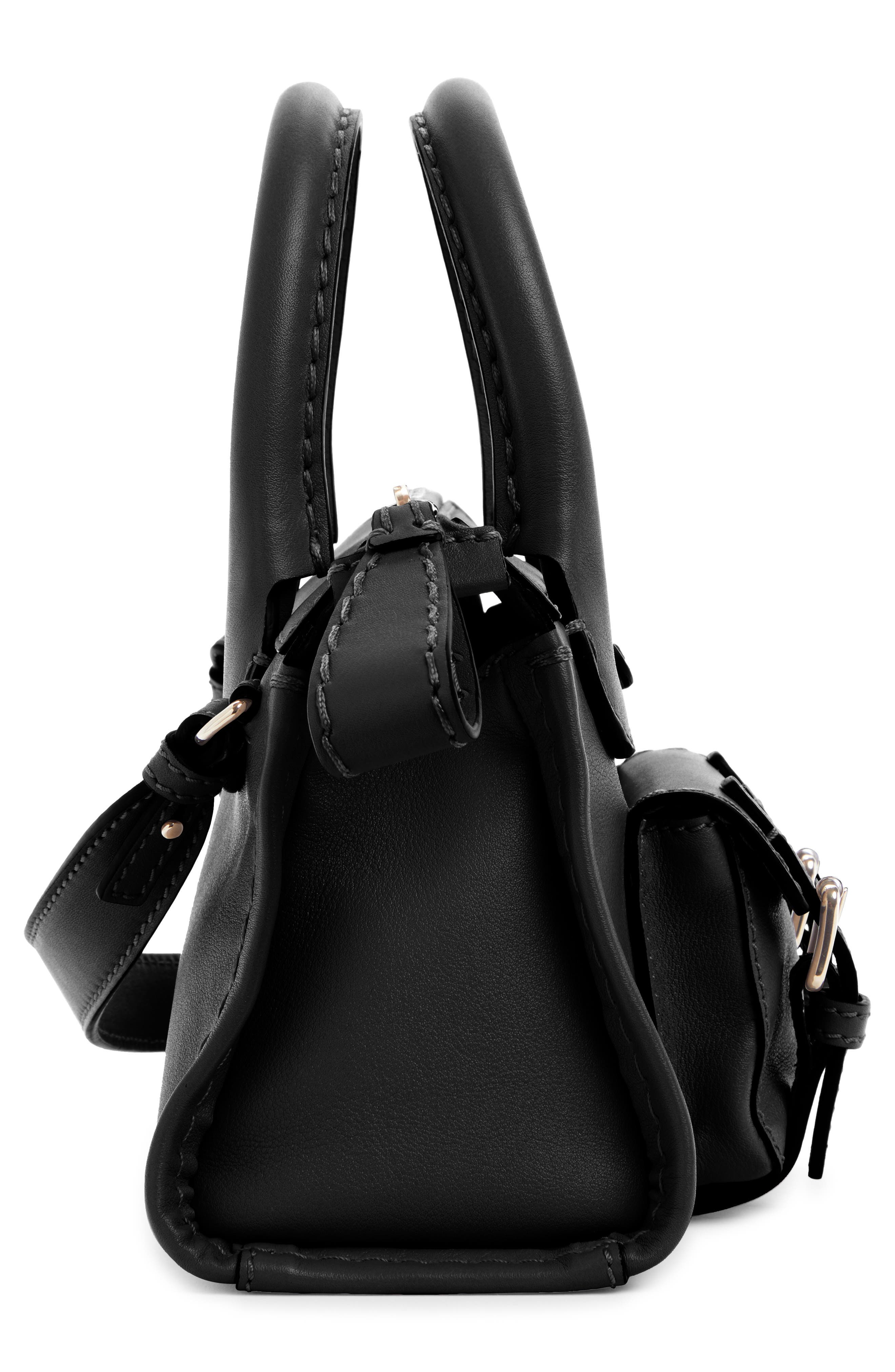 Chloé Mini Edith Leather Satchel, Alternate, color, 