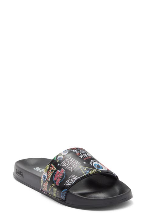 Logo Print Slide Sandal (Women)