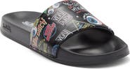 Von Dutch Logo Print Slide Sandal