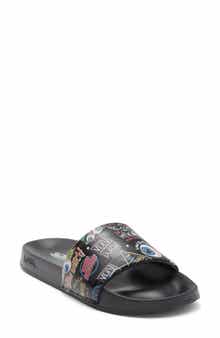 Von Dutch Logo Print Slide Sandal