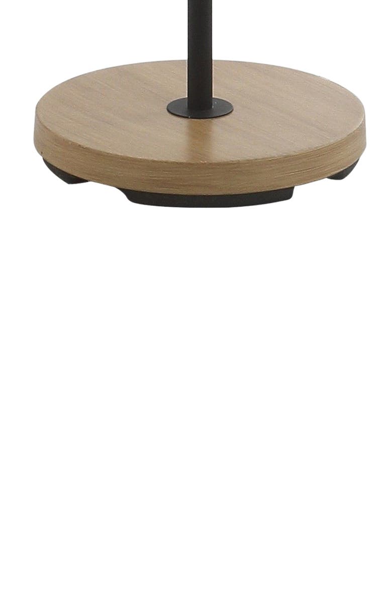 JONATHAN Y Simon 63" Pinecone Wood/Metal LED Floor Lamp, Natural/Black, Alternate, color, Natural/Black