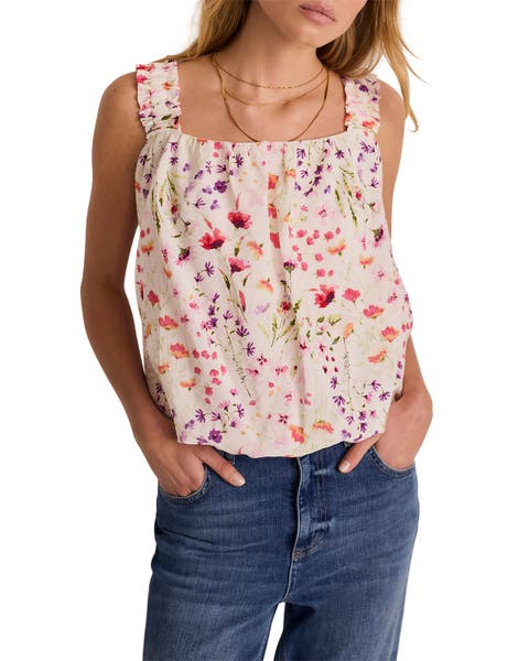 Print Bubble Hem Top