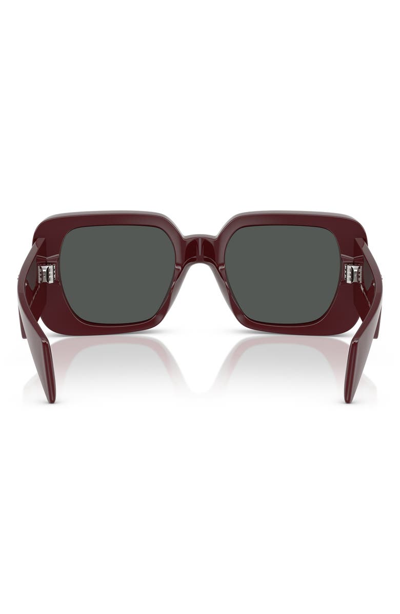 Versace 54mm Square Sunglasses, Alternate, color, Bordeaux