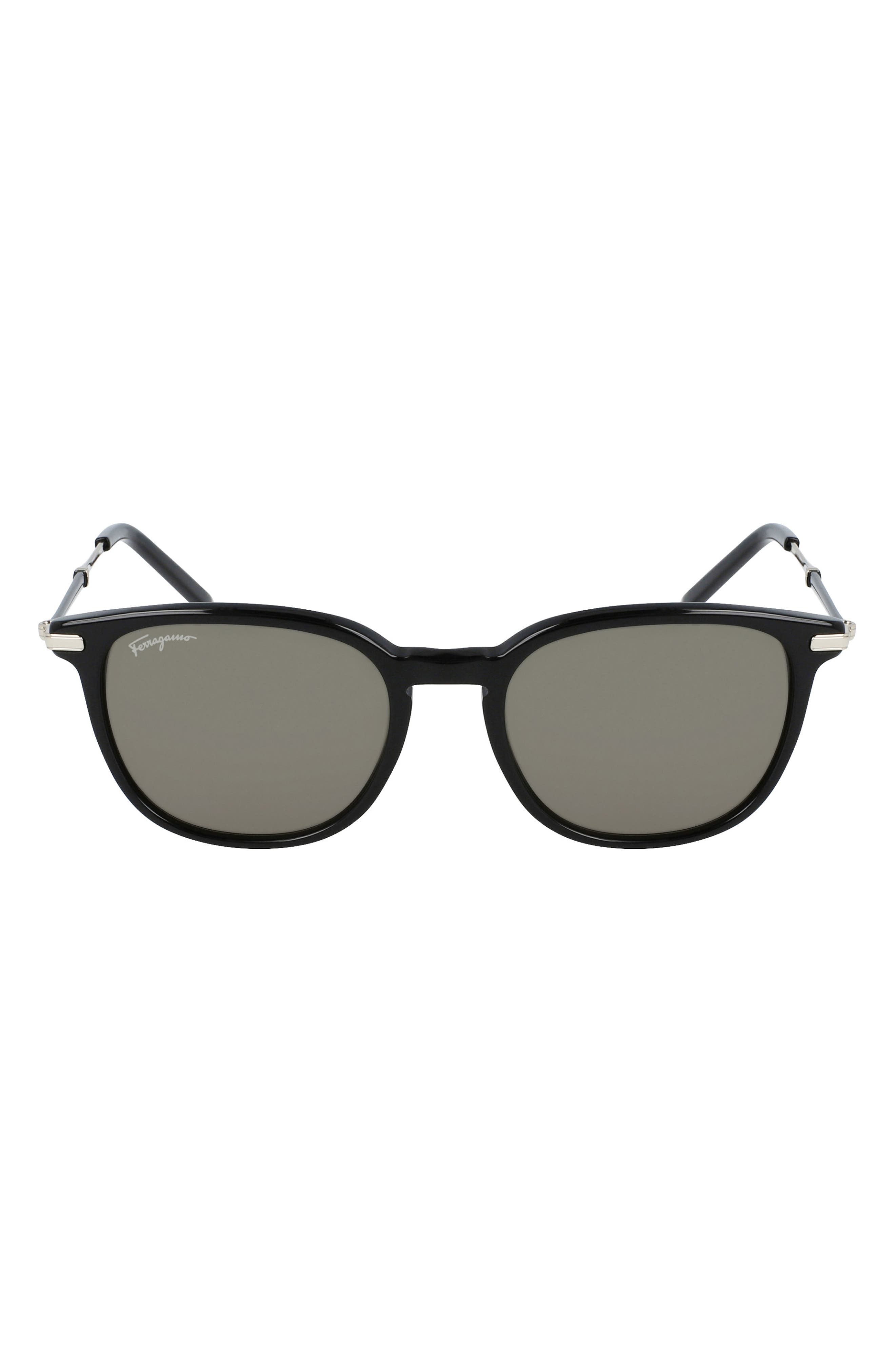 FERRAGAMO Salvatore Ferragamo 52mm Round Sunglasses