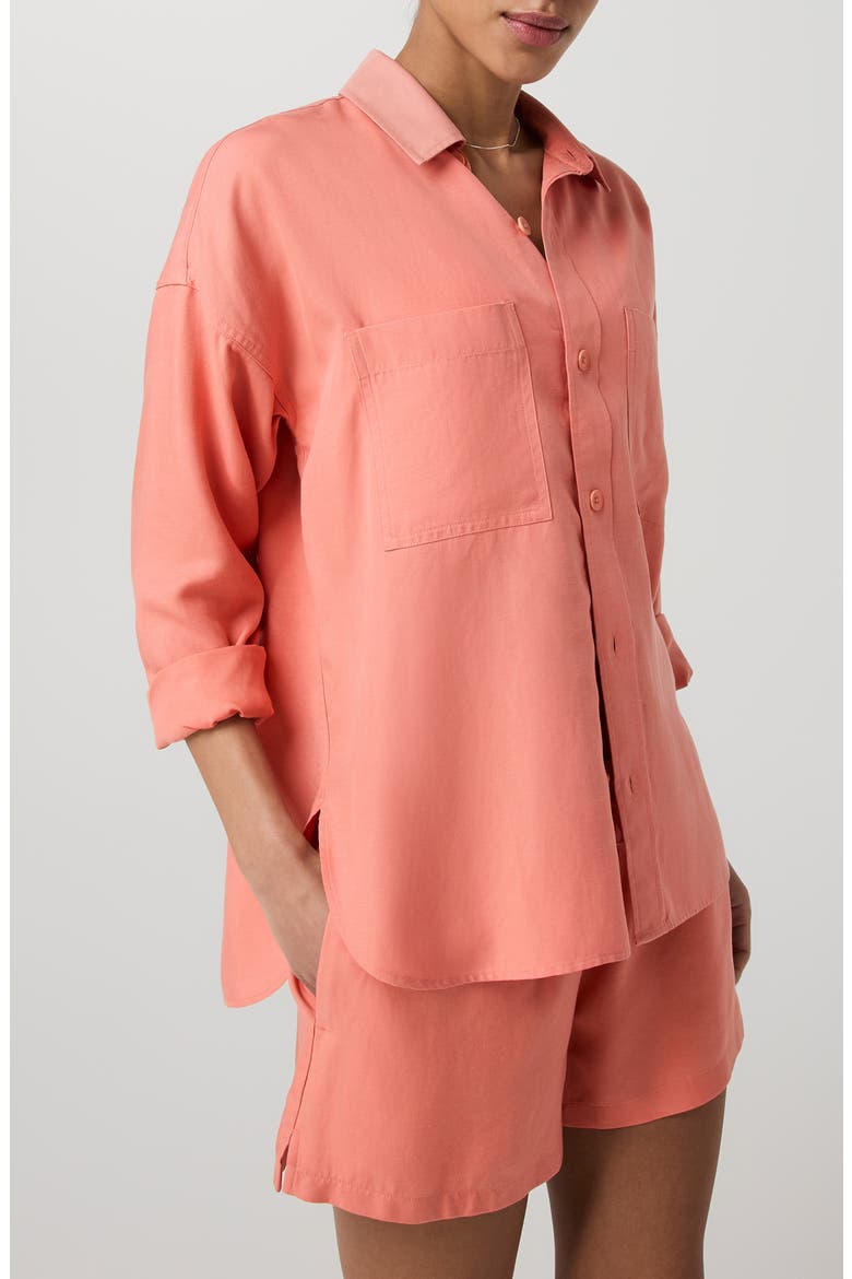 Trestles Twill Button-Up Shirt, Alternate, color, SUN STONE