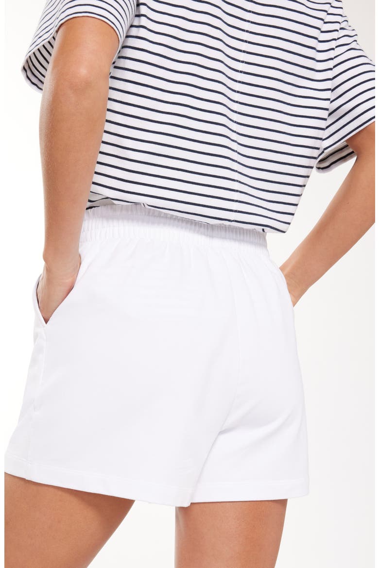 Courtside French Terry Shorts, Alternate, color, WHITE