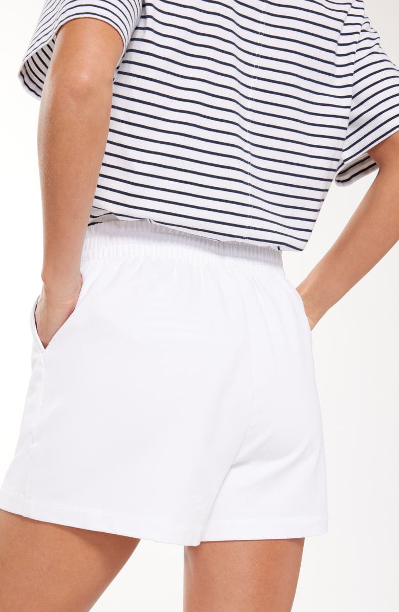 Recess Pickleball x Zella Courtside French Terry Shorts, Alternate, color, White