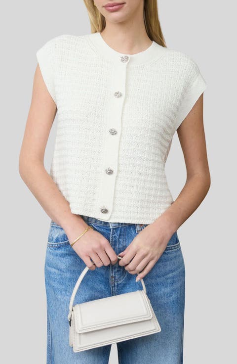 Cap Sleeve Button Front Cardigan