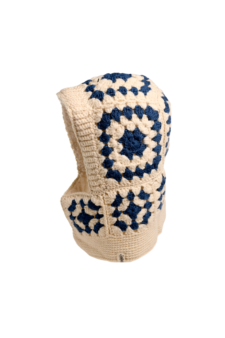 Crochet Patch Hood, Main, color, White