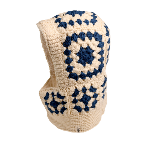 Nirvana Designs Crochet Patch Hood In White