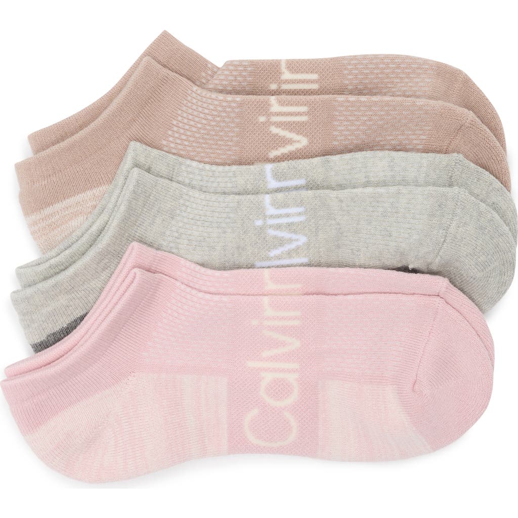 Calvin Klein 3-pack Cushioned No Show Socks In Multi