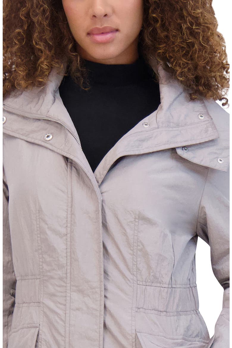 Water Resistant Hooded Jacket, Alternate, color, SILVER