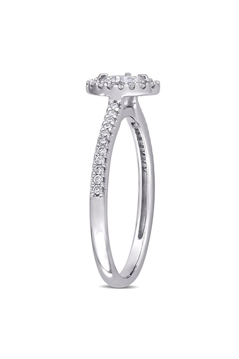 Diamond Floating Halo Engagement Ring 14k, Alternate, color, 14k White Gold