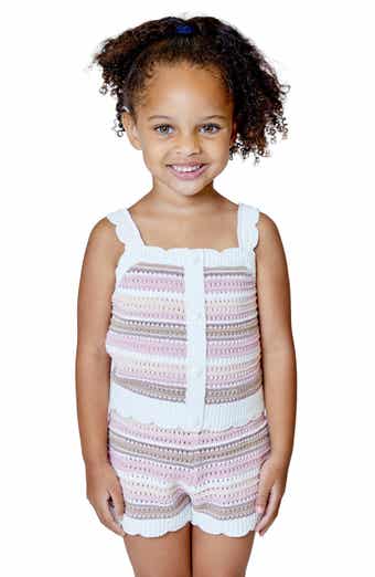 Design History Kids' Stripe Sweater Tank & Shorts Set
