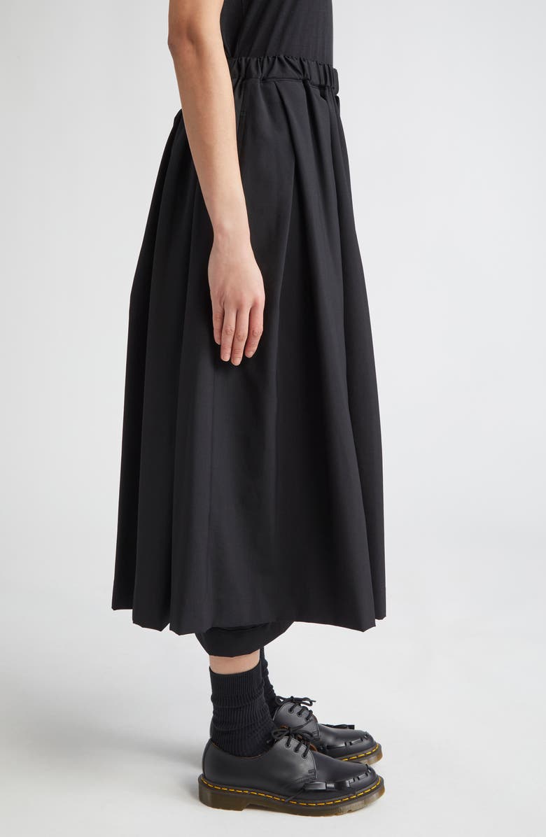 Comme des Garçons Pleated Tropical Wool Shorts, Alternate, color, 