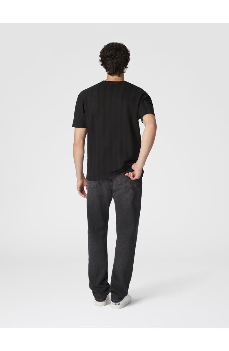 Missoni Crew Neck T-shirt In Cotton-viscose Raschel, Alternate, color, Black