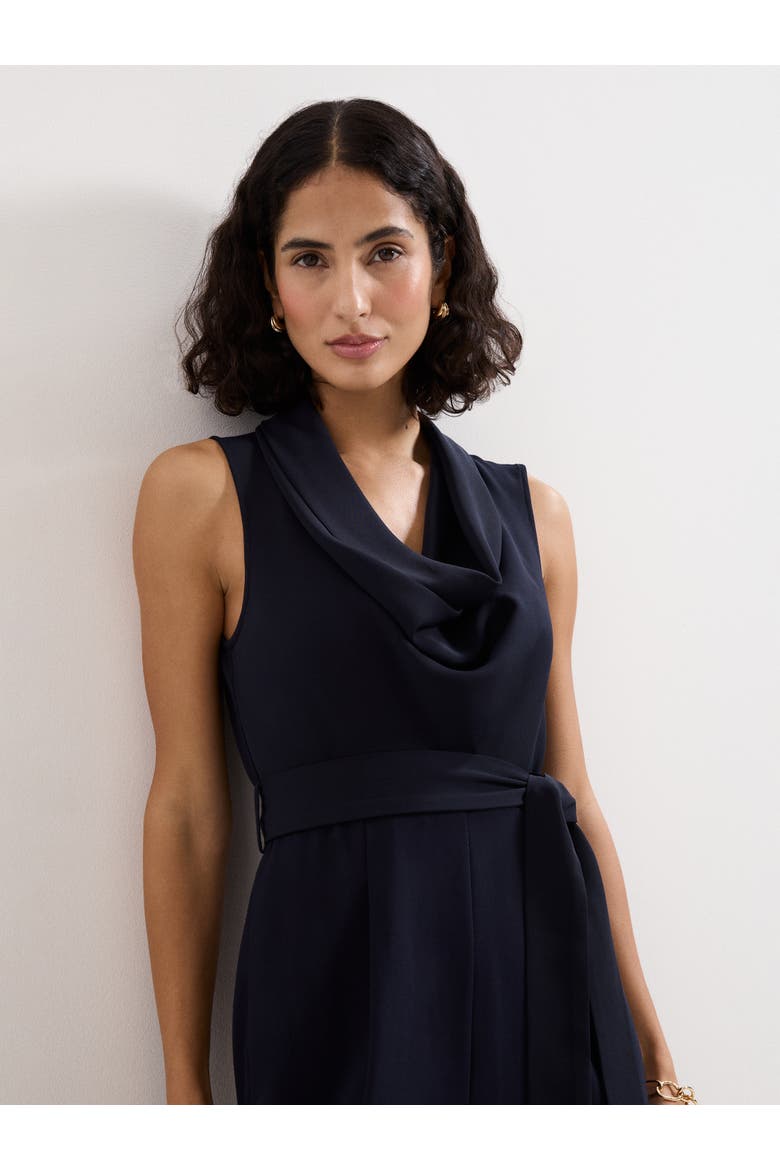 Emry Cowl Neck Jumpsuit, Alternate, color, Navy