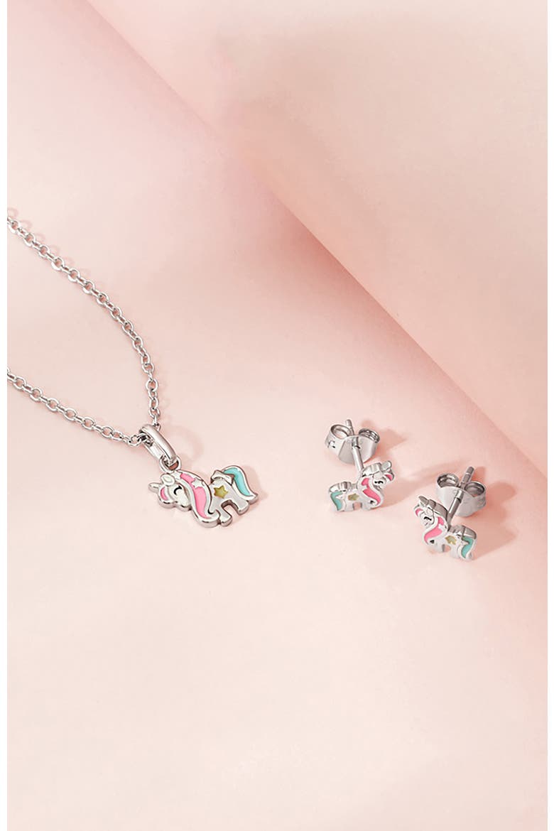 Miss Unicorn Earrings, Alternate, color, Pink