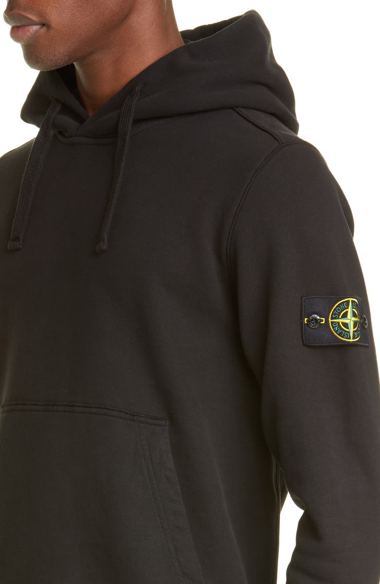 Stone Island Patch Hooded Sweatshirt, Alternate, color, 