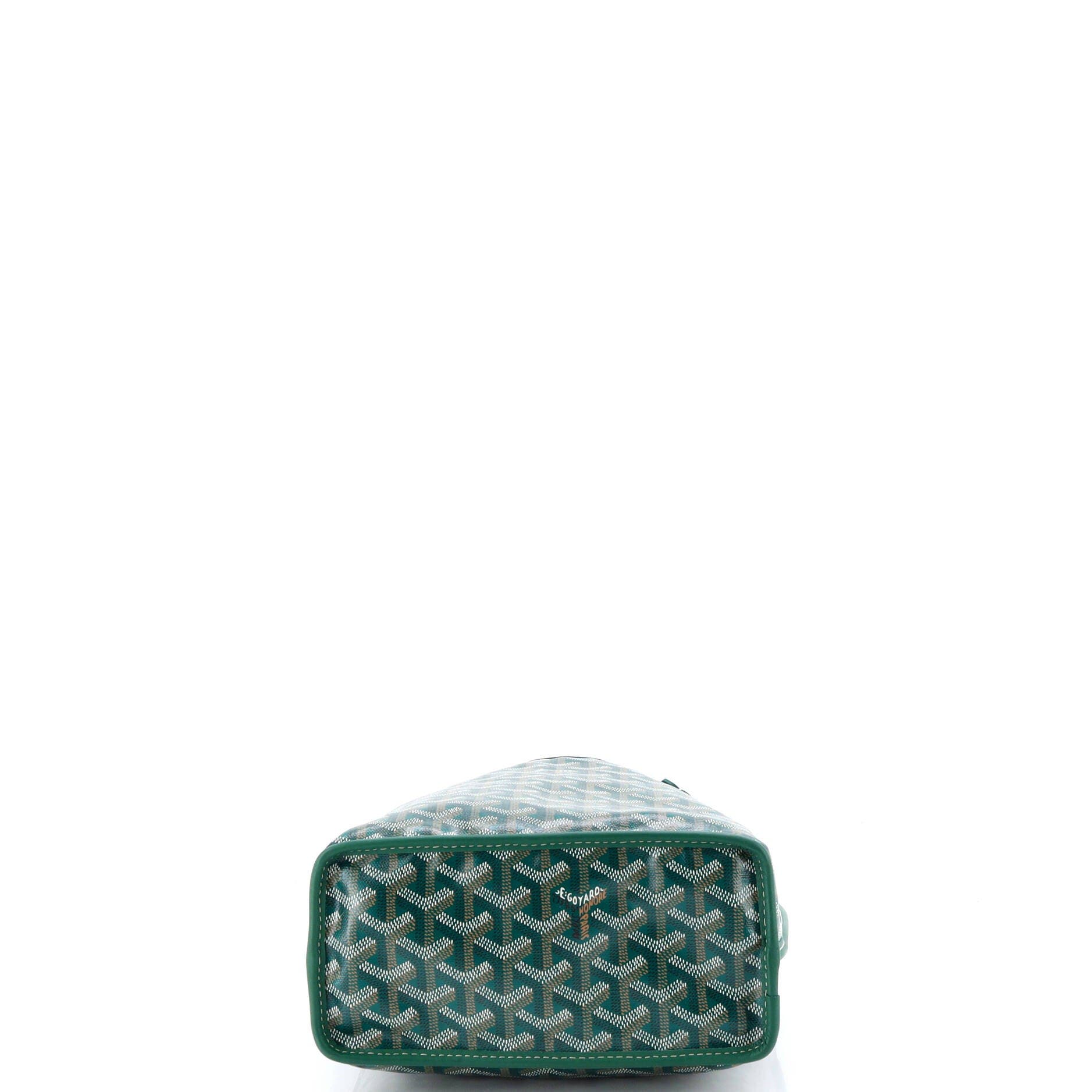 Pre-Owned Goyard Anjou Reversible Tote Coated Canvas Mini, Alternate, color, Green