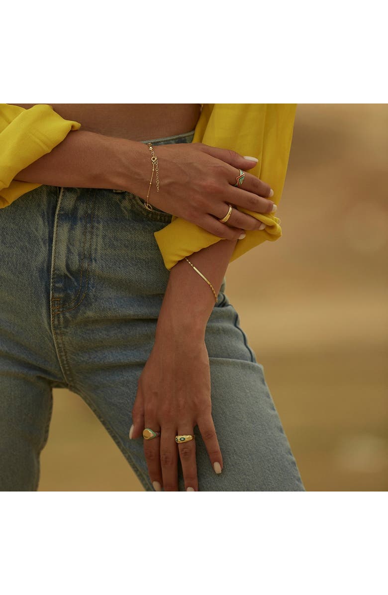 Spero London Semi Singapore Sterling Silver Bracelet, Alternate, color, Gold