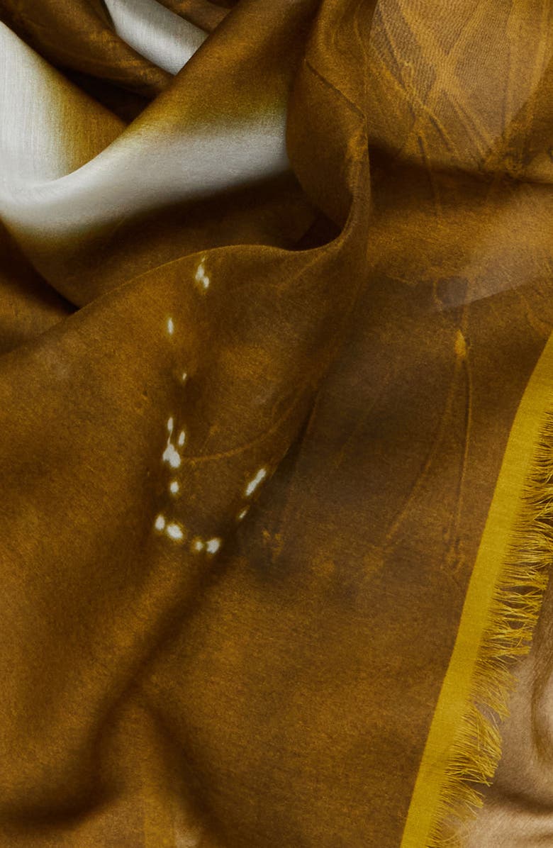 Lafayette 148 New York Wild Desert Square Cotton & Silk Scarf, Alternate, color,