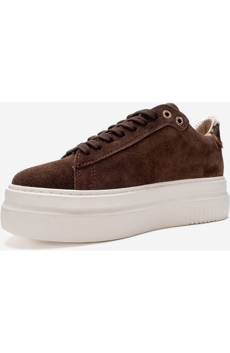 Forever & Always Shoes Nera Leather Casual Sneaker, Alternate, color, Brown Suede