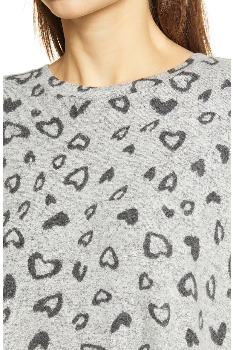 Heart Hacci Knit Top, Alternate, color, H. GREY HEARTS